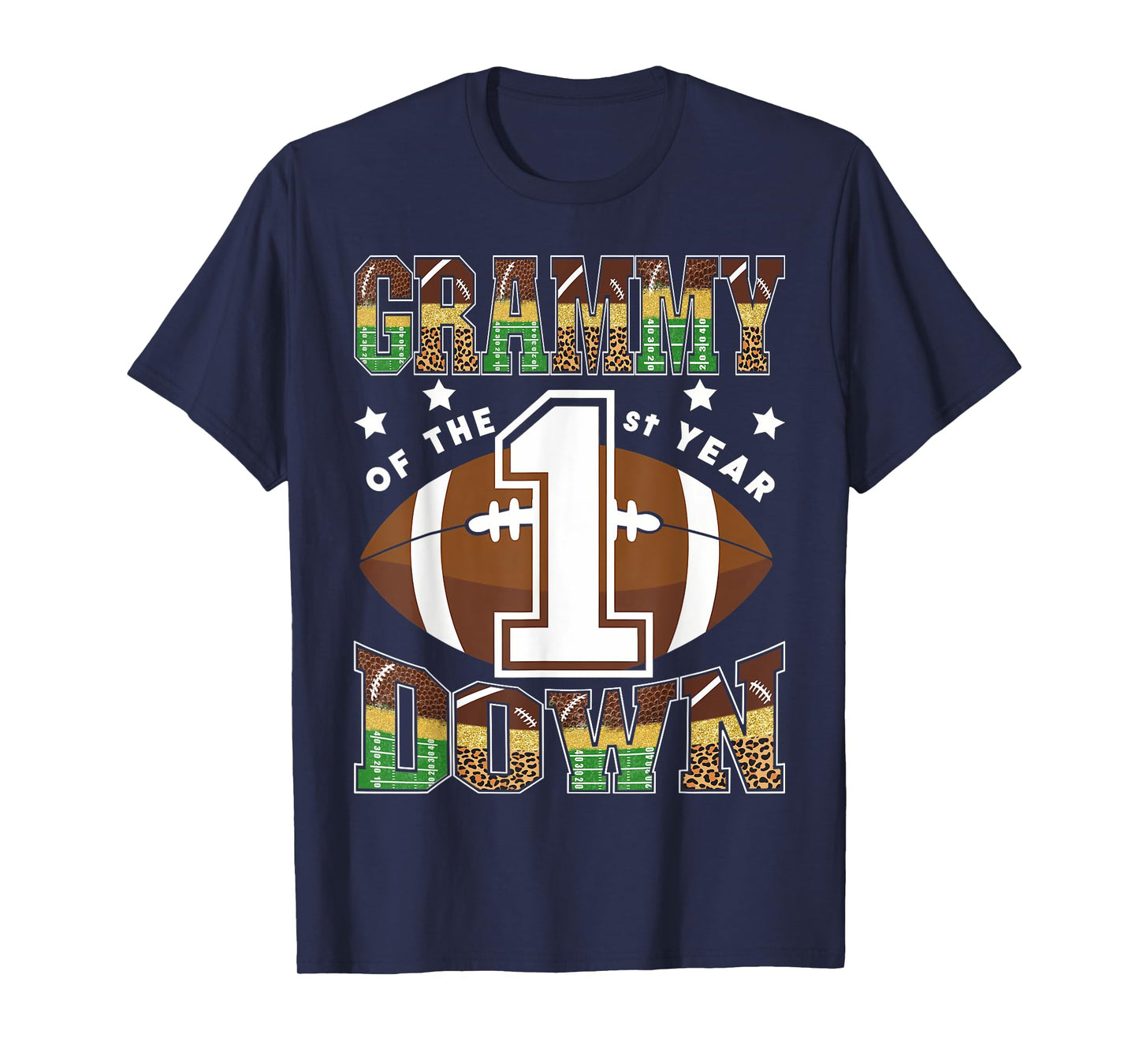 Grammy Of The 1St Year Down Football First Birthday Boy T-Shirt