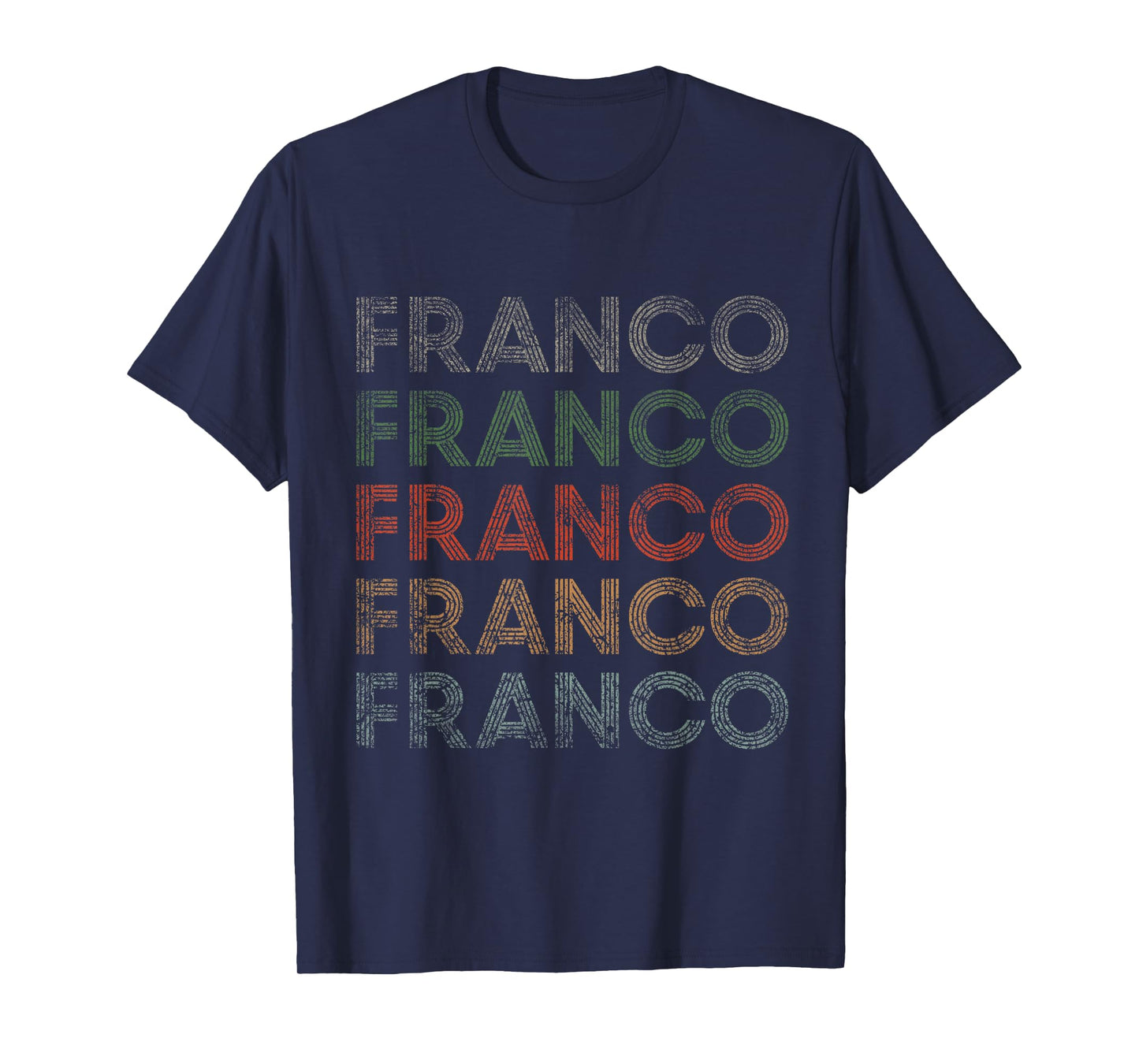 Franco First Name Grunge Style Vintage Retro T-Shirt