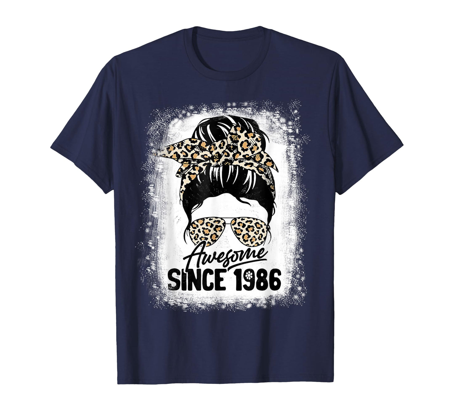 36 Years Old Awesome Since 1986 Leopard 36th Birthday T-Shirt