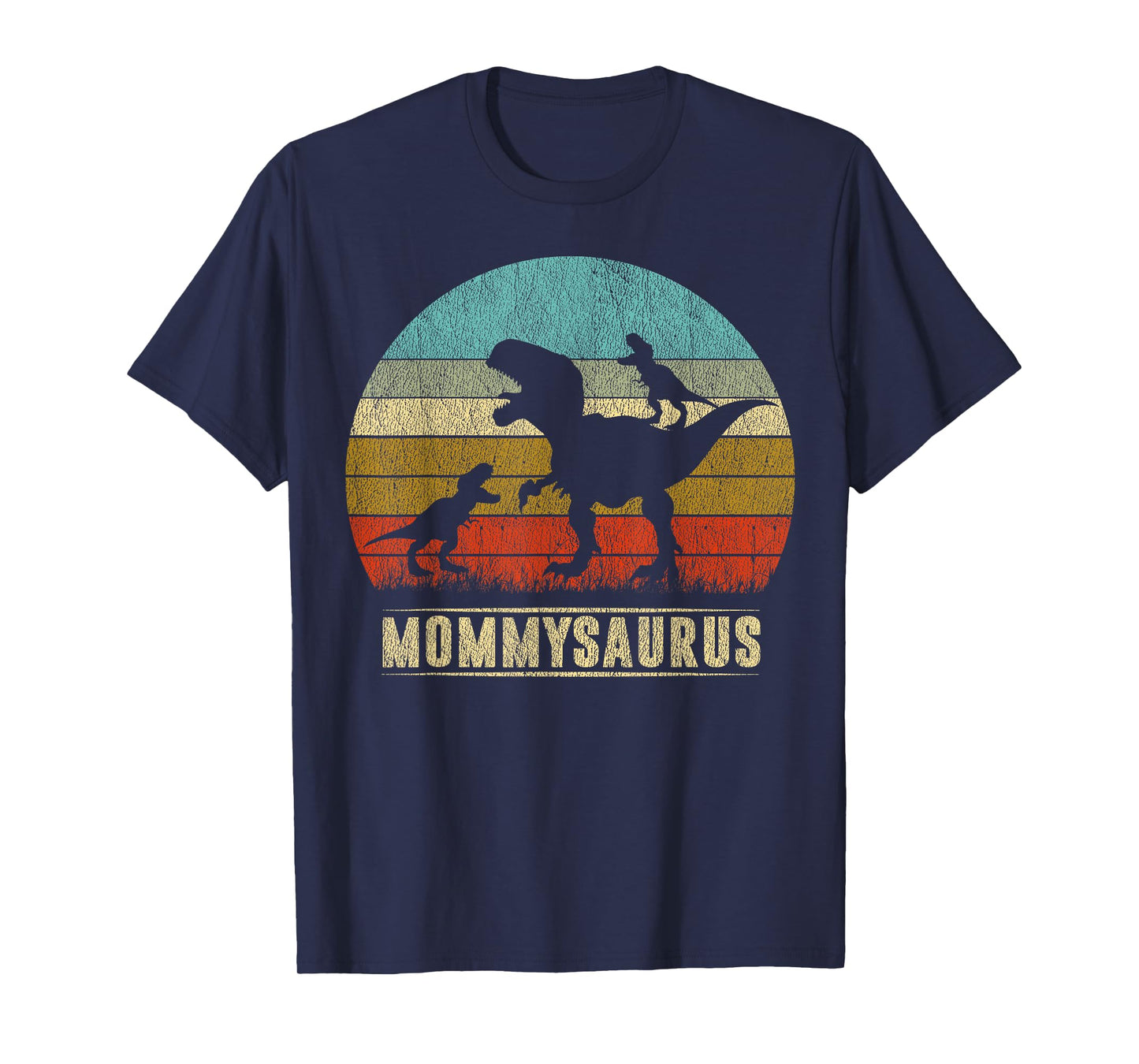 Mommy Dinosaur Mommysaurus 2 Two kids Matching Family T-Shirt