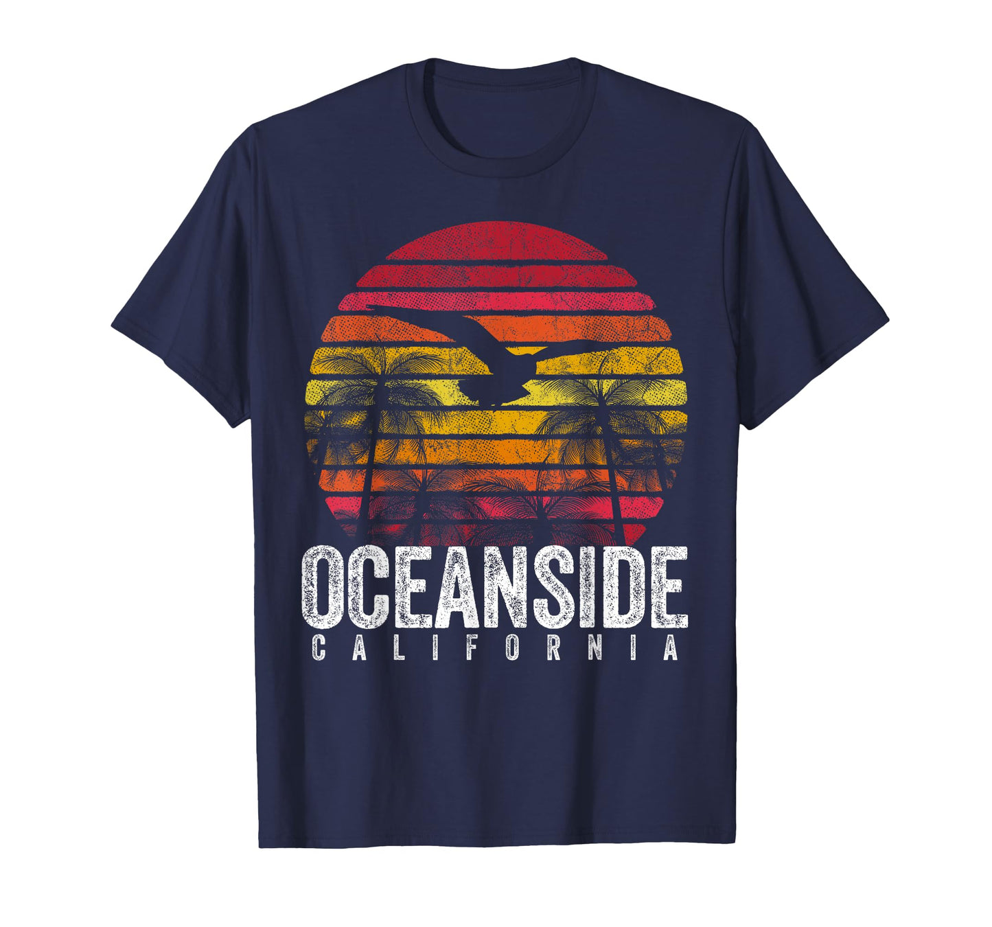 Oceanside California CA Vintage Retro Distressed Style T-Shirt