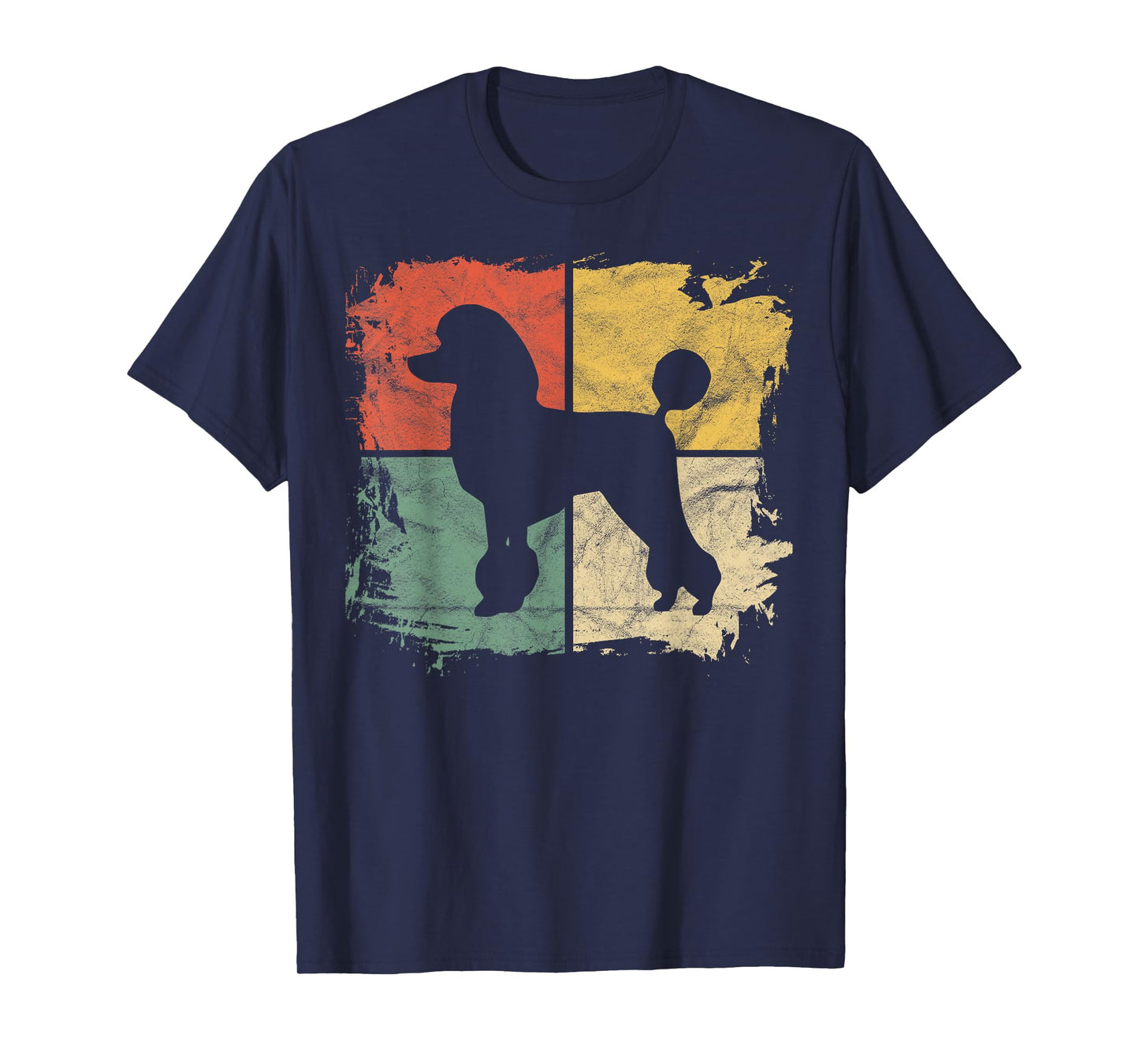 Square Retro Poodle Owner Gift Dog Poodle Dad Mom T-Shirt for Men Women Girls Kids