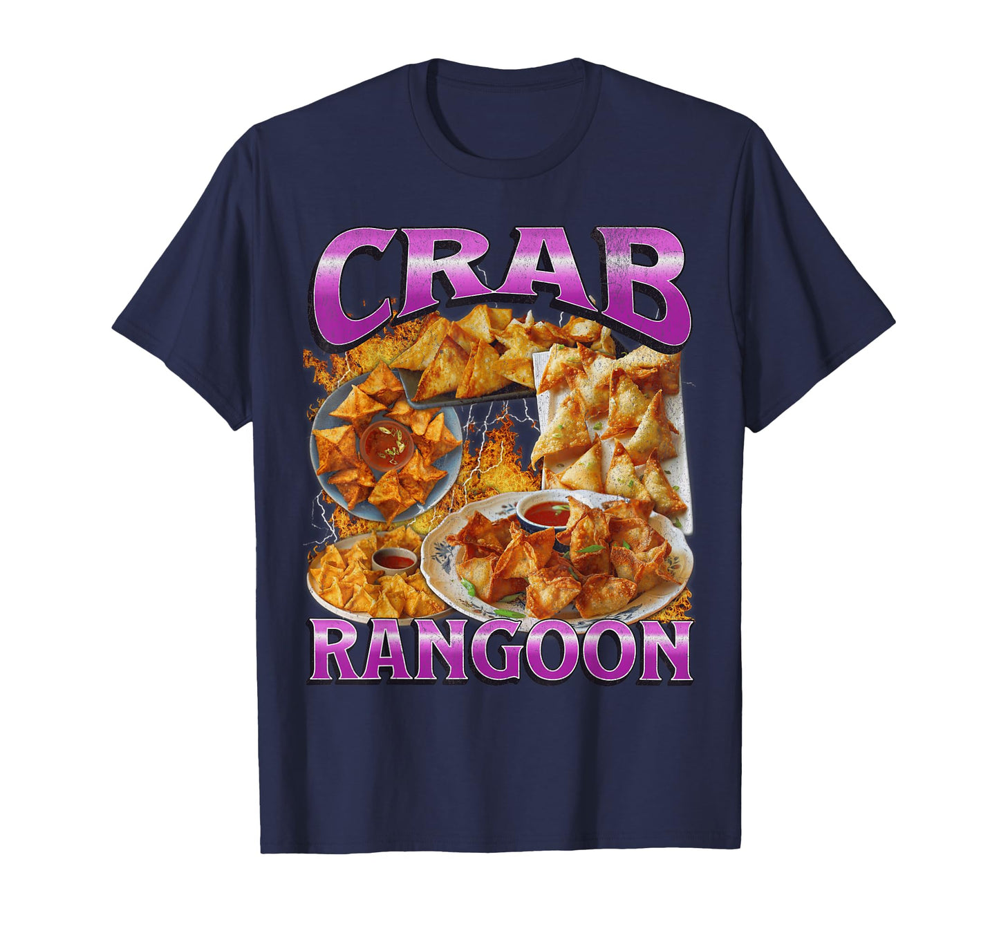 Funny Crab Rangoon Meme Bootleg Graphic T-Shirt