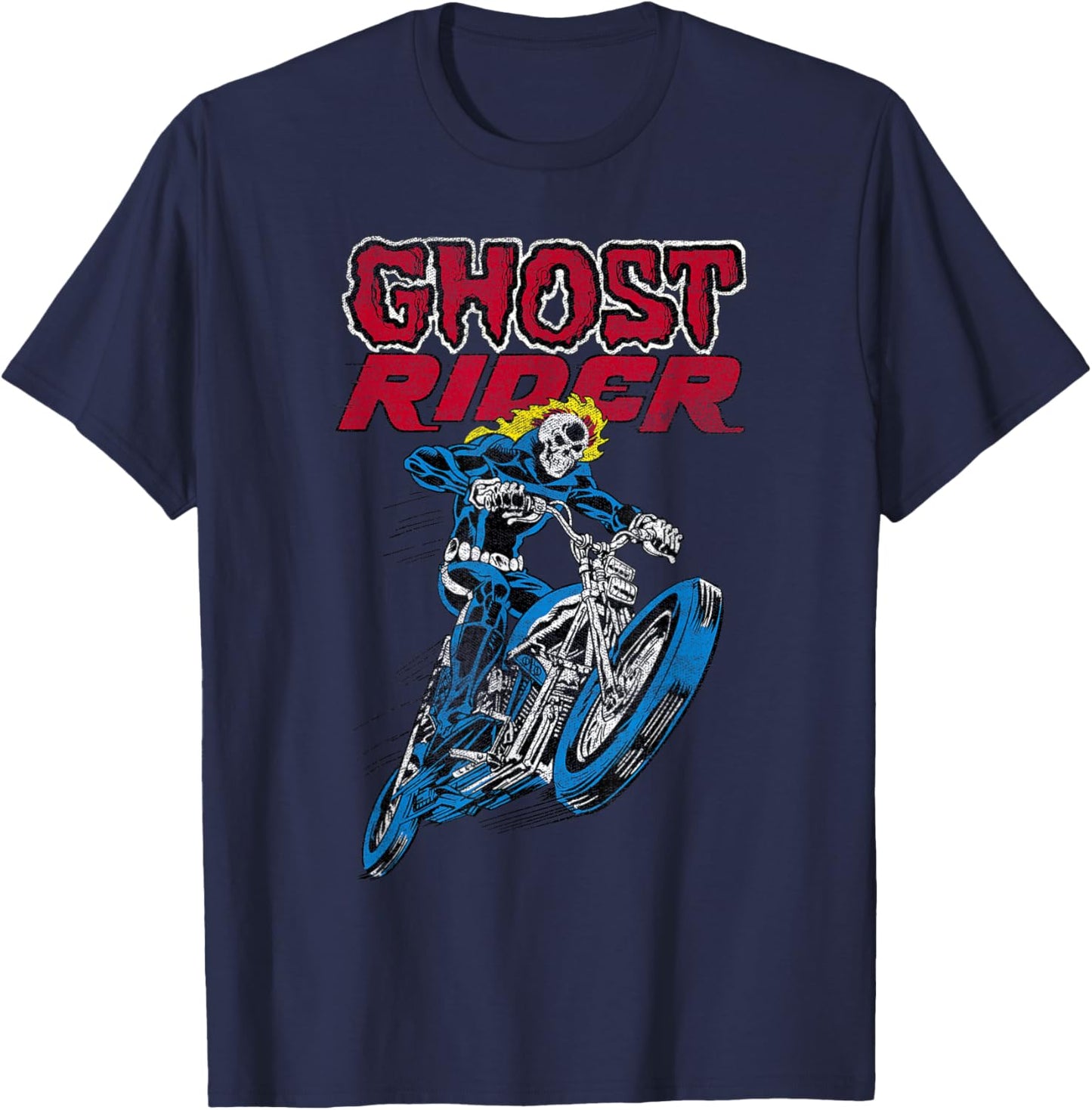 Marvel Ghost Rider Vintage Motorcycle Comic Icon T-Shirt