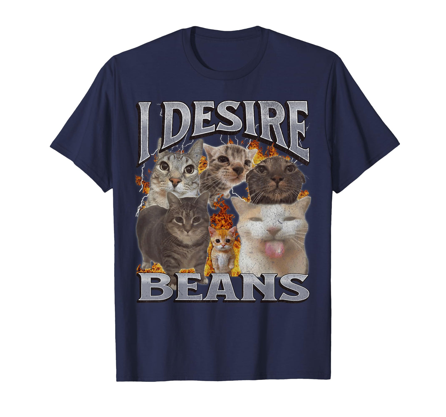 Beans Funny Cat Meme Bootleg Graphic T-Shirt