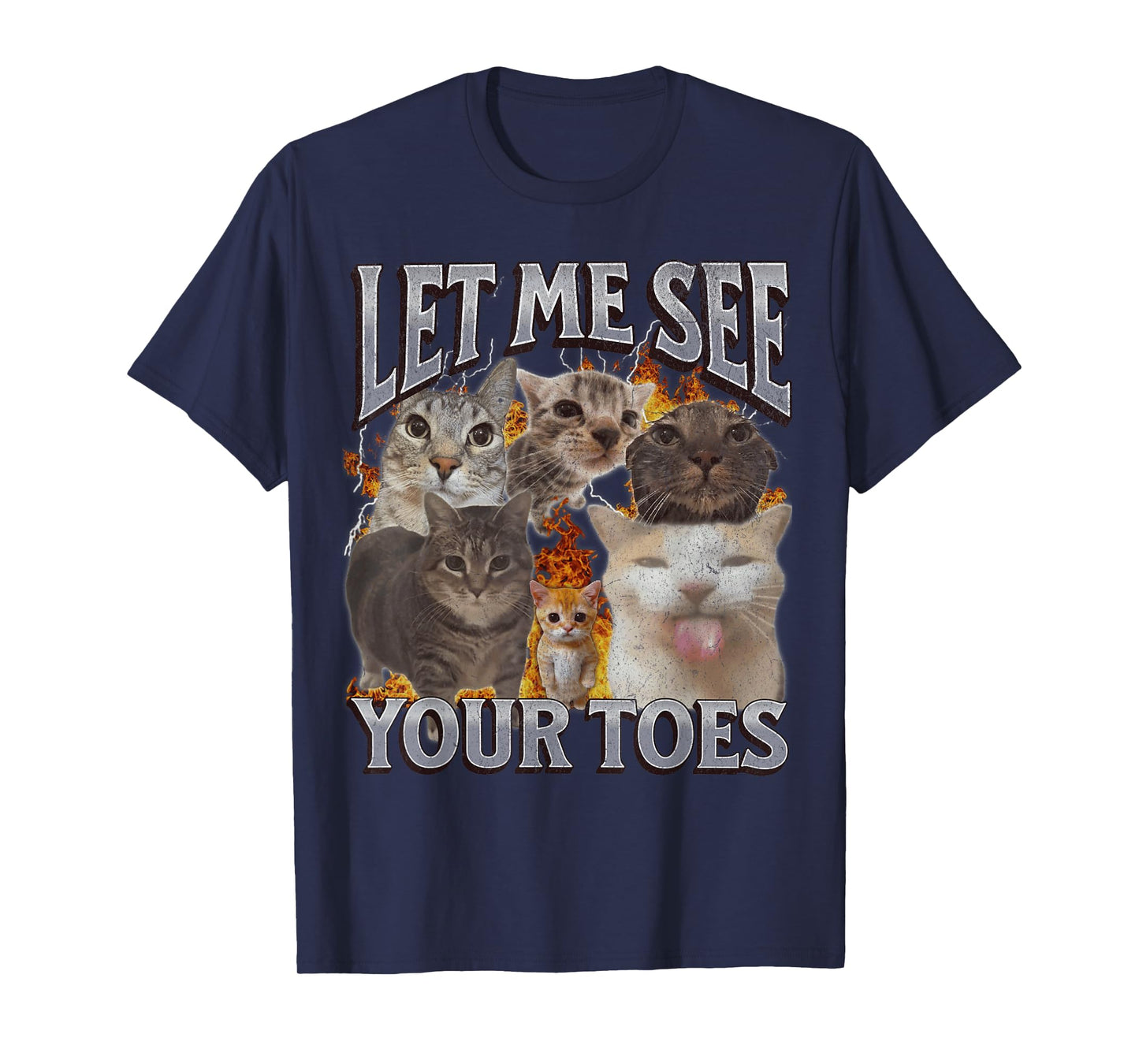 Your Toes Funny Cat Meme Bootleg Graphic T-Shirt