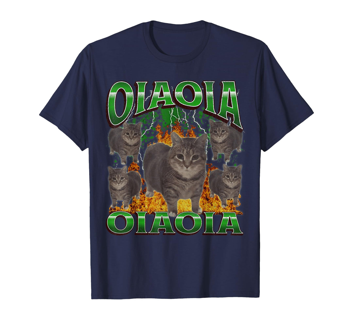 Funny Oiia Oiia Cat Meme Bootleg Graphic T-Shirt for Men Women