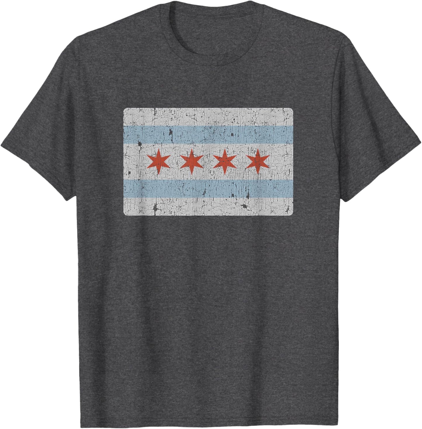 Vintage Chicago Flag Souvenir Gift Men Women Kids T-Shirt