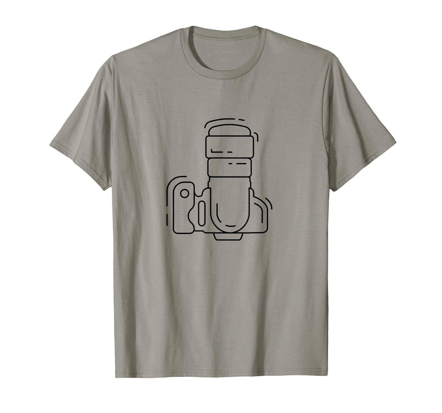 Photography Lover's Line Art DSLR Camera - Photographer T-Shirt