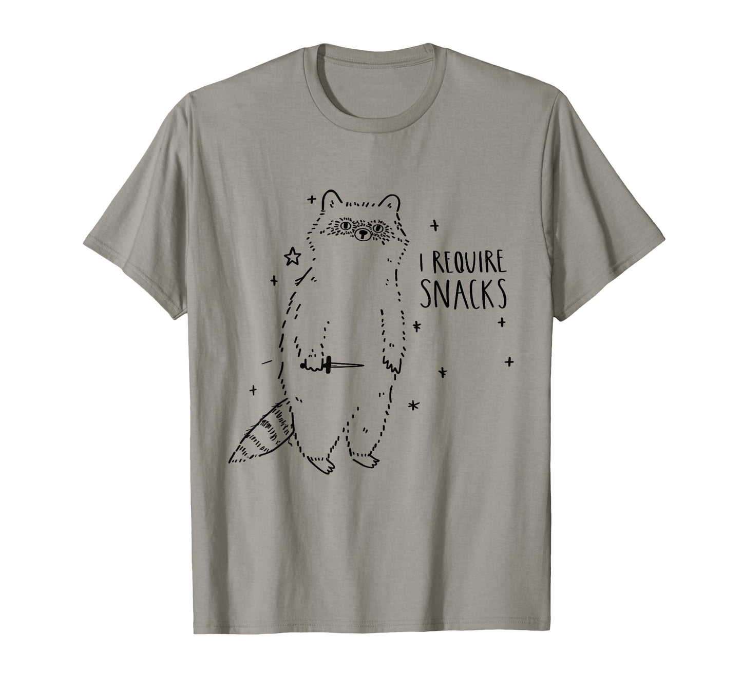 I Require Snacks Raccoon T-Shirt