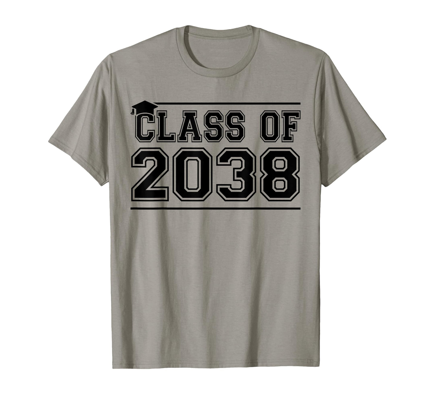 Class of 2038 Grow With Me Handprints On Back K to 12 Grade T-Shirt