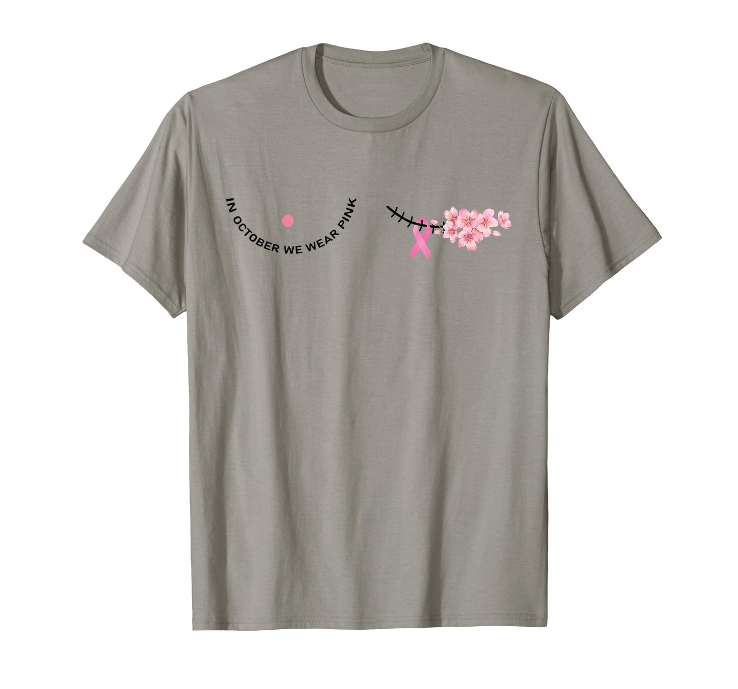 in october we wear pink pink ribbon breast cancer awareness T-Shirt
