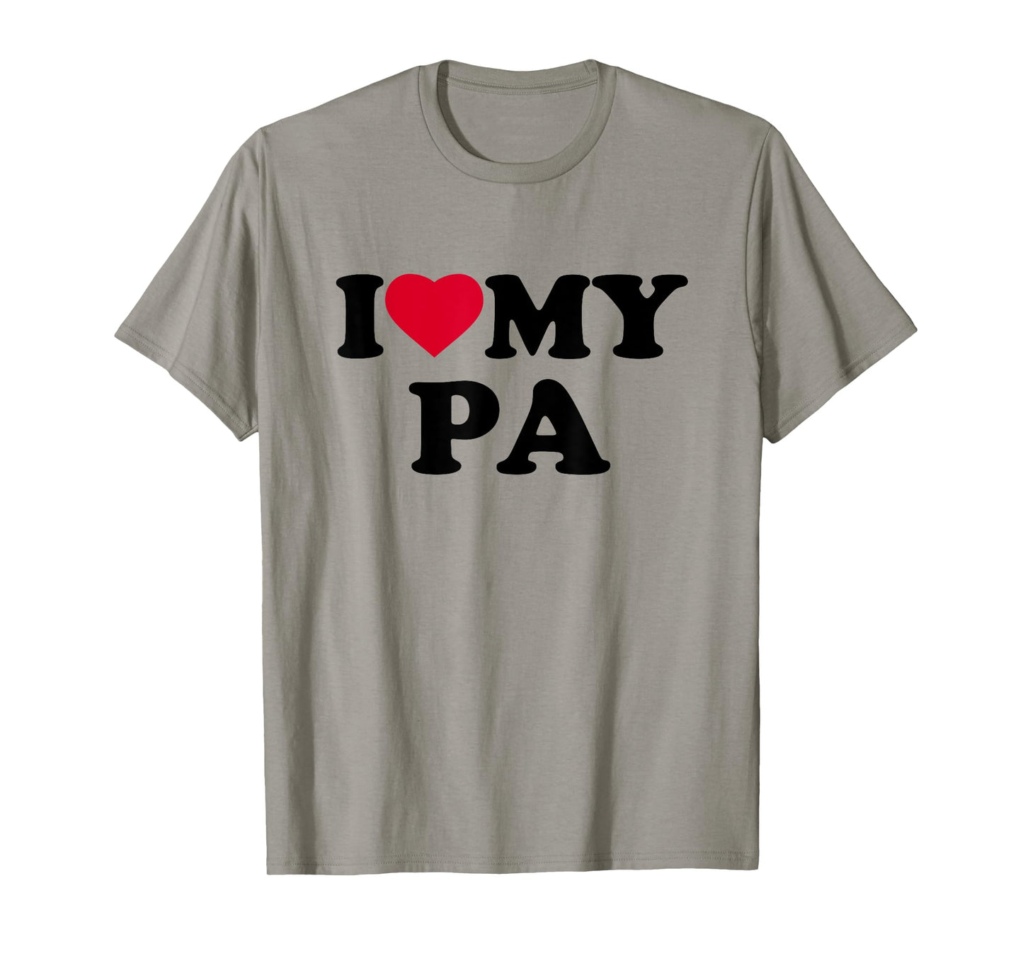 I Love My Pa Heart Family Grandpa T-Shirt