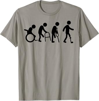 Funny Amputee Gift Prosthetic Evolution | Cute Disability T-Shirt