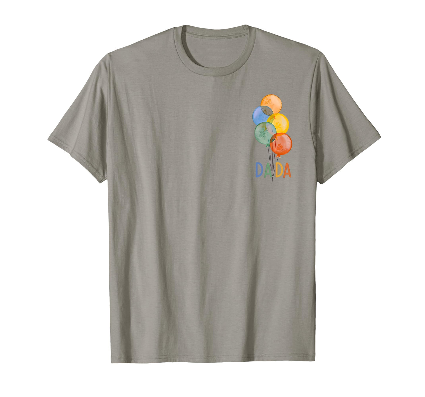 Dada of The Rainbow Balloon Birthday Boy Girl Family T-Shirt