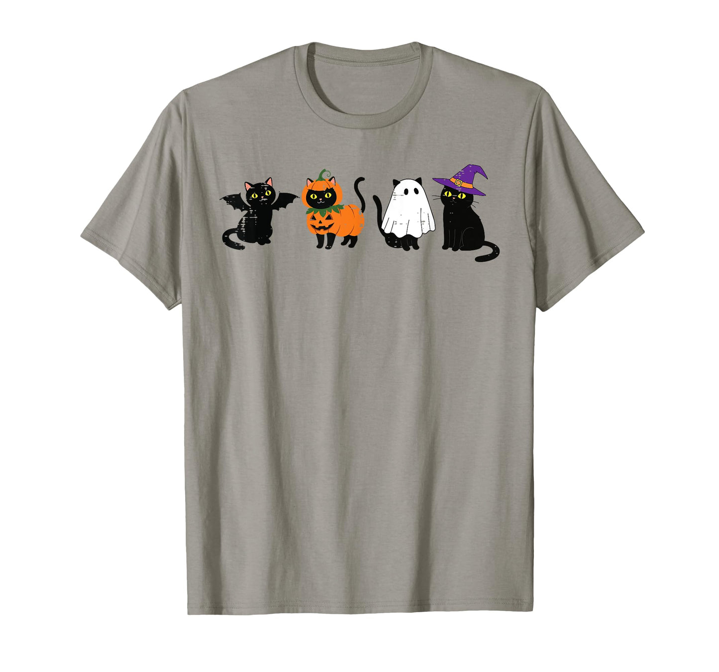 Halloween Cats Pumpkin Ghost Witch Costume Girls Kids Women T-Shirt