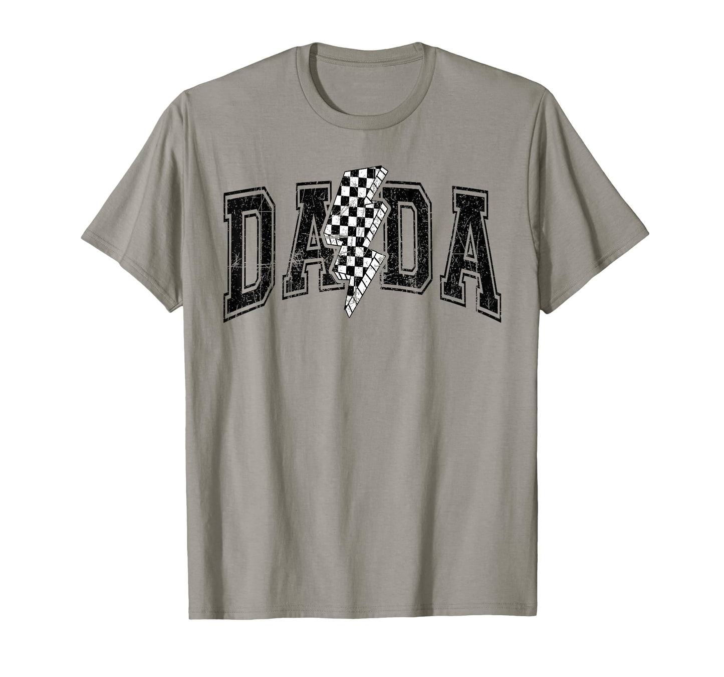 Dada Lightning Bolt Checkered Father's Day Dad Grandpa T-Shirt