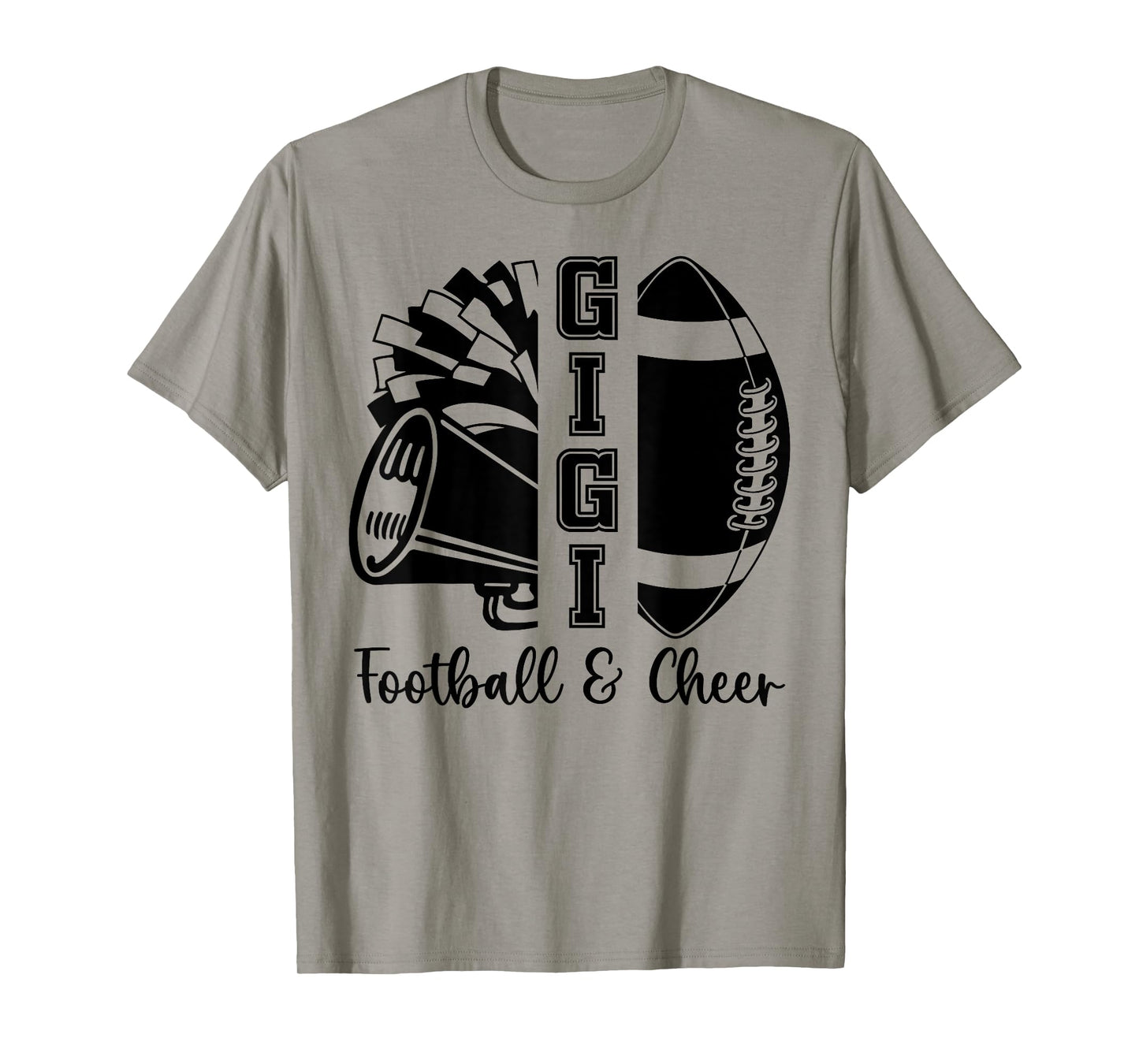 Football Cheer Gigi Grandma High School Cheerleader Pom Pom T-Shirt