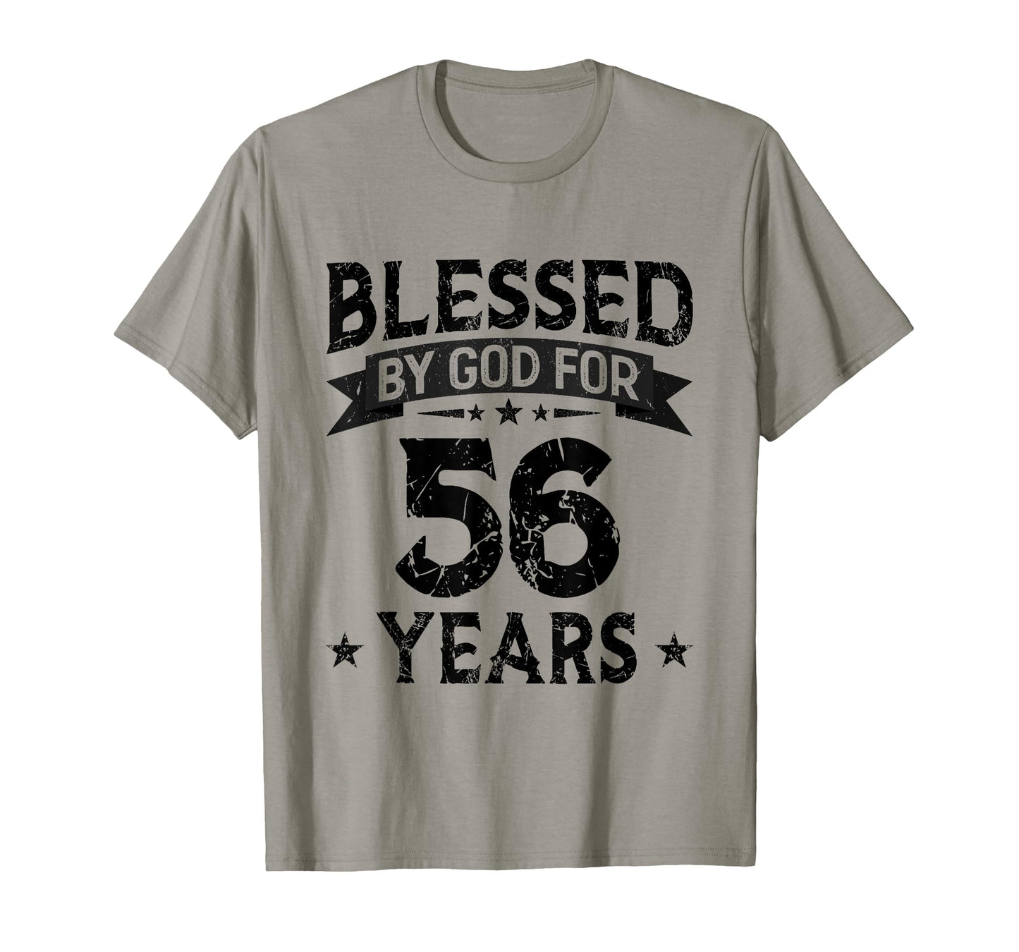 Blessed By God For 56 Years 56 Birthday Gifts Men 56th BDay T-Shirt