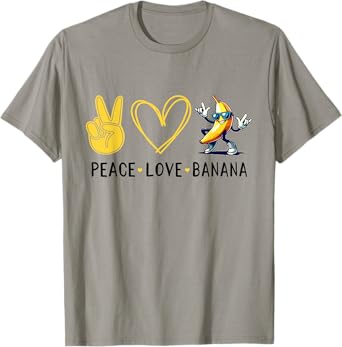 Funny Love Banana Cute Banana Peace Love Banana Women T-Shirt