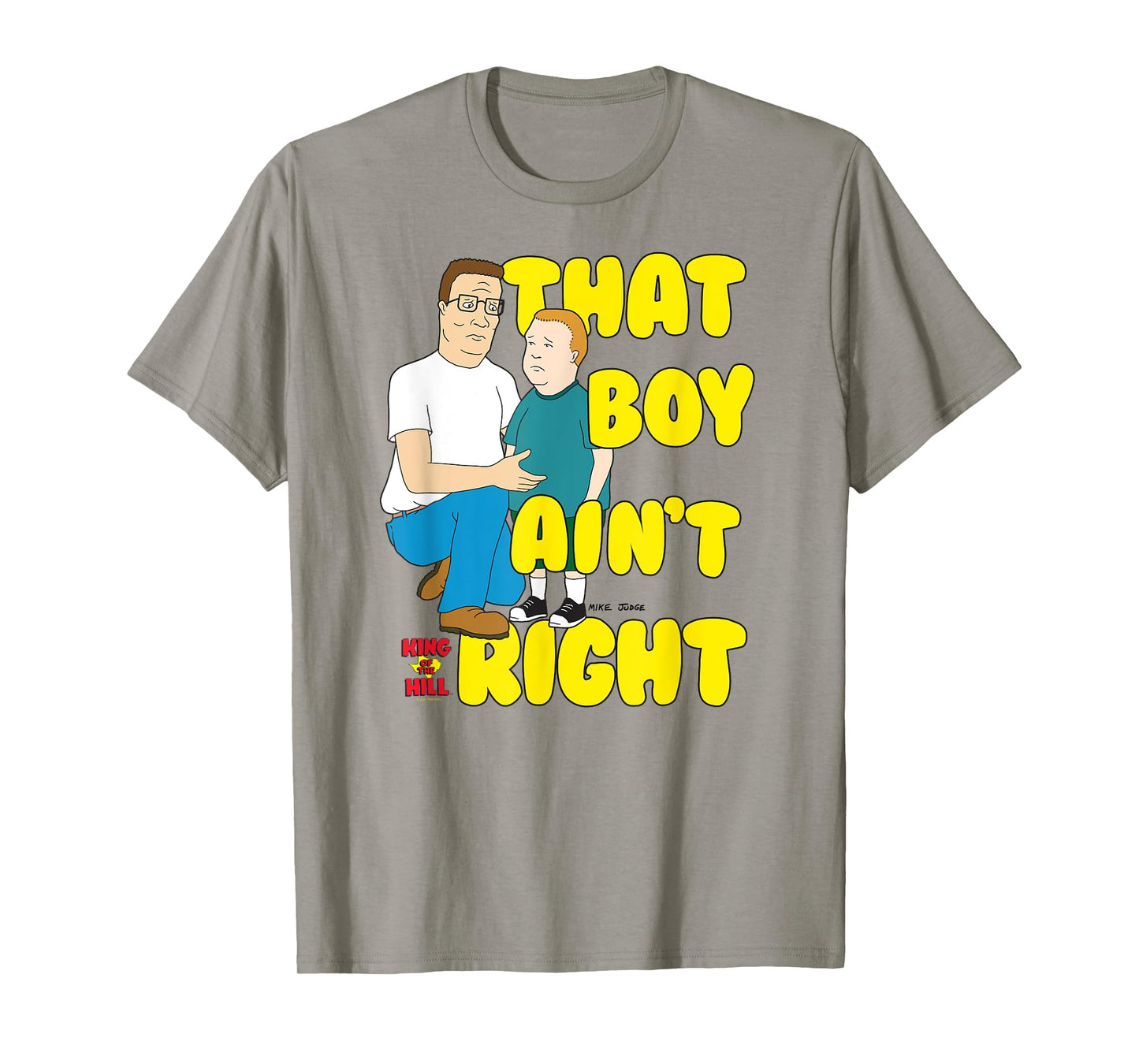 King of the Hill That Boy Ain't Right Bubble Letters Cartoon T-Shirt