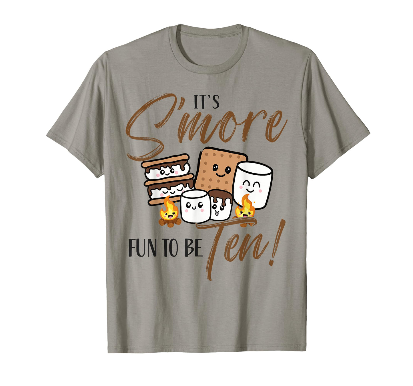 10th Birthday Campfire Marshmallow It's S'more Fun To Be Ten T-Shirt