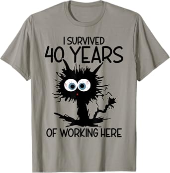 I Survived 40 Years Of Working What's Your Superpower? T-Shirt