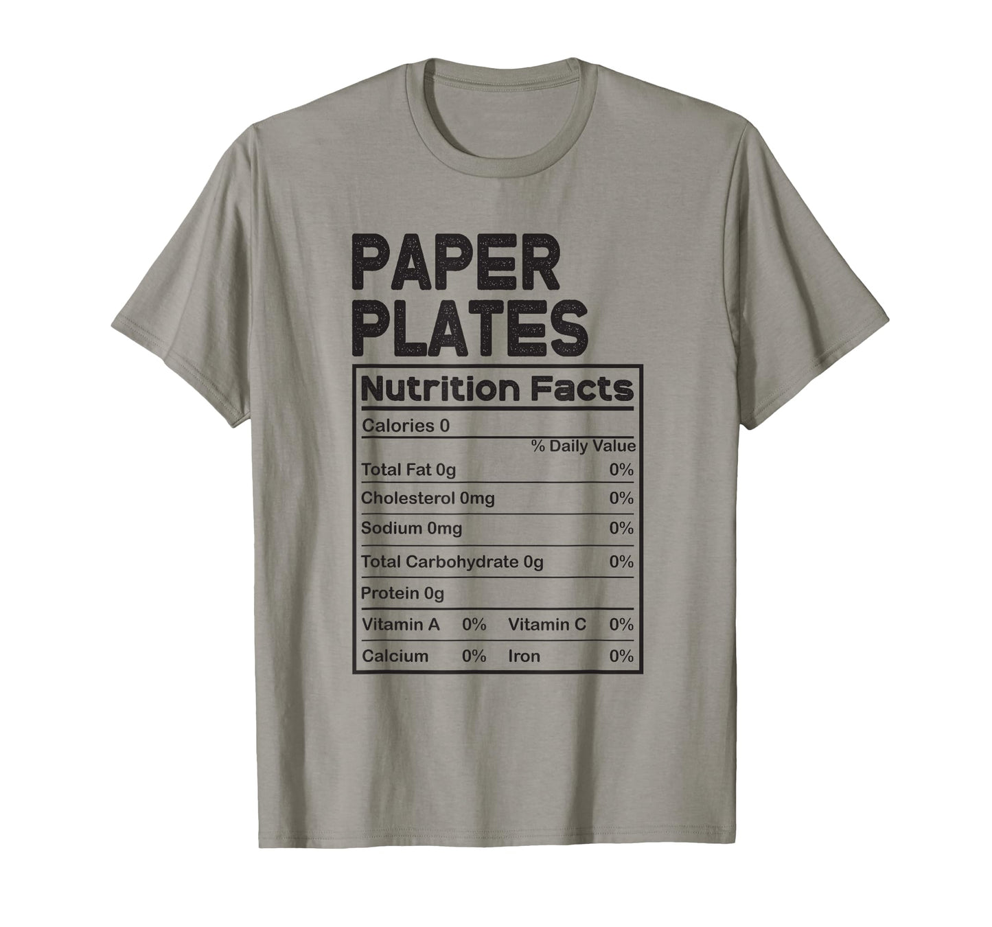 Thanksgiving Pjs for Family Paper Plates Nutrition Facts T-Shirt