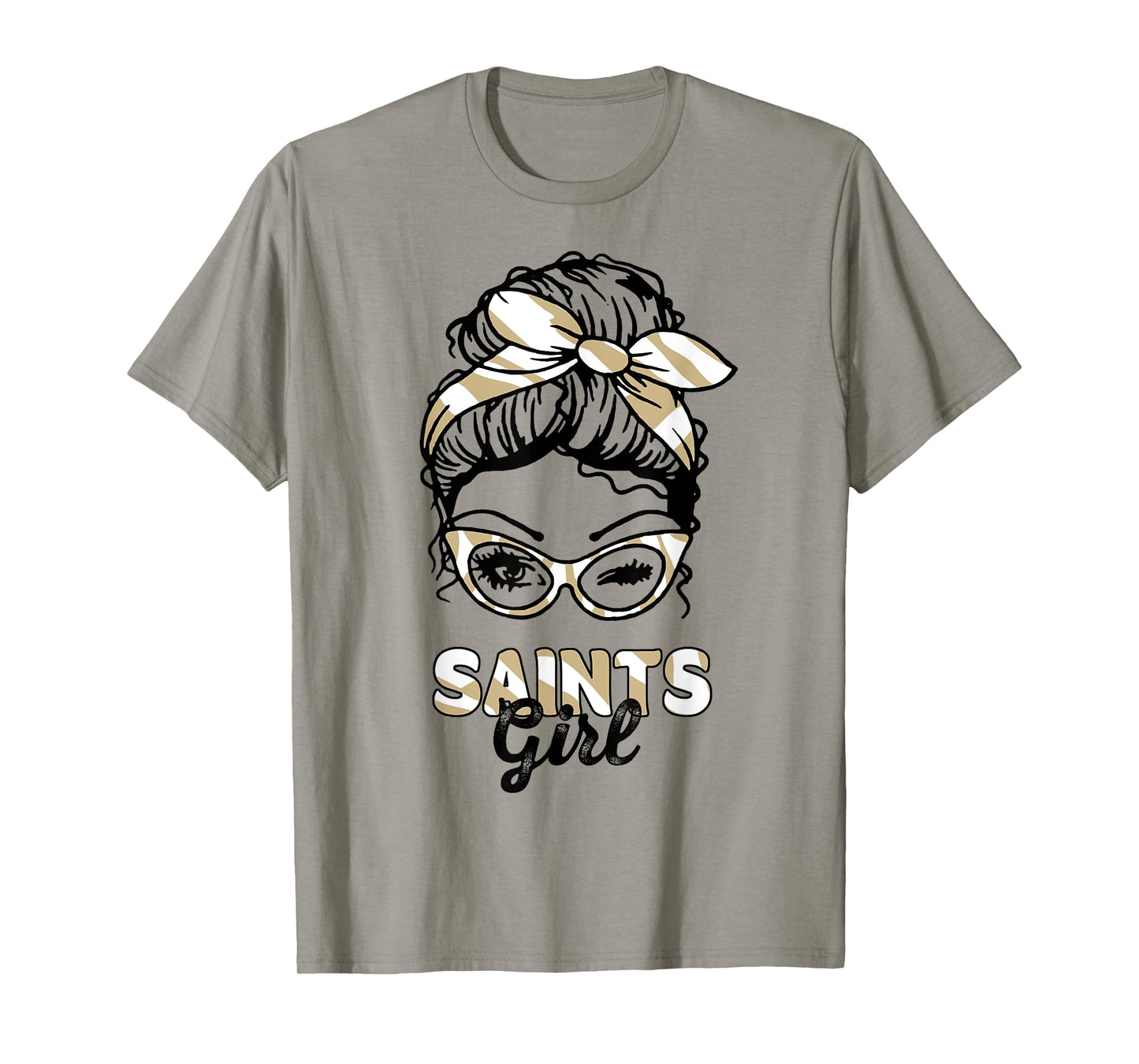 Saints Girl Messy Bun T-Shirt