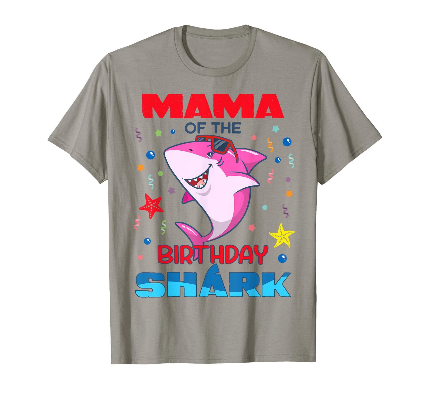 Mama Of The Birthday Shark Kids Party Family Matching T-Shirt
