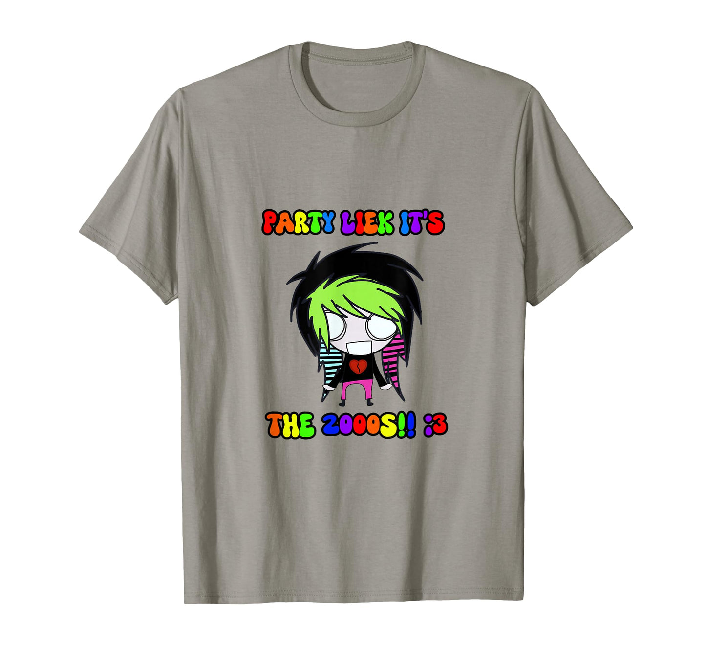 Party Liek Itβs The 2000βs Scene Kid Y2K Emo T-Shirt
