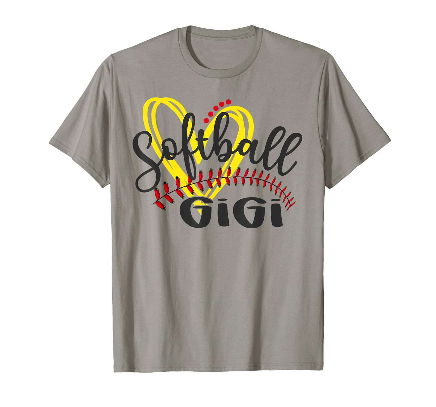 Softball Gigi Heart Funny Ball Gigi Pride T-Shirt