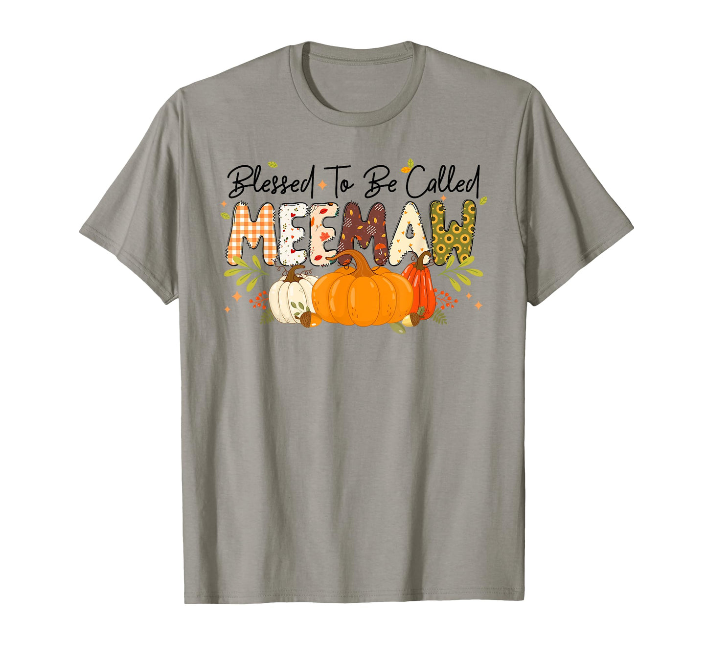 Blessed Meemaw Pumpkin Fall Autumn Thanksgiving Mom Women T-Shirt