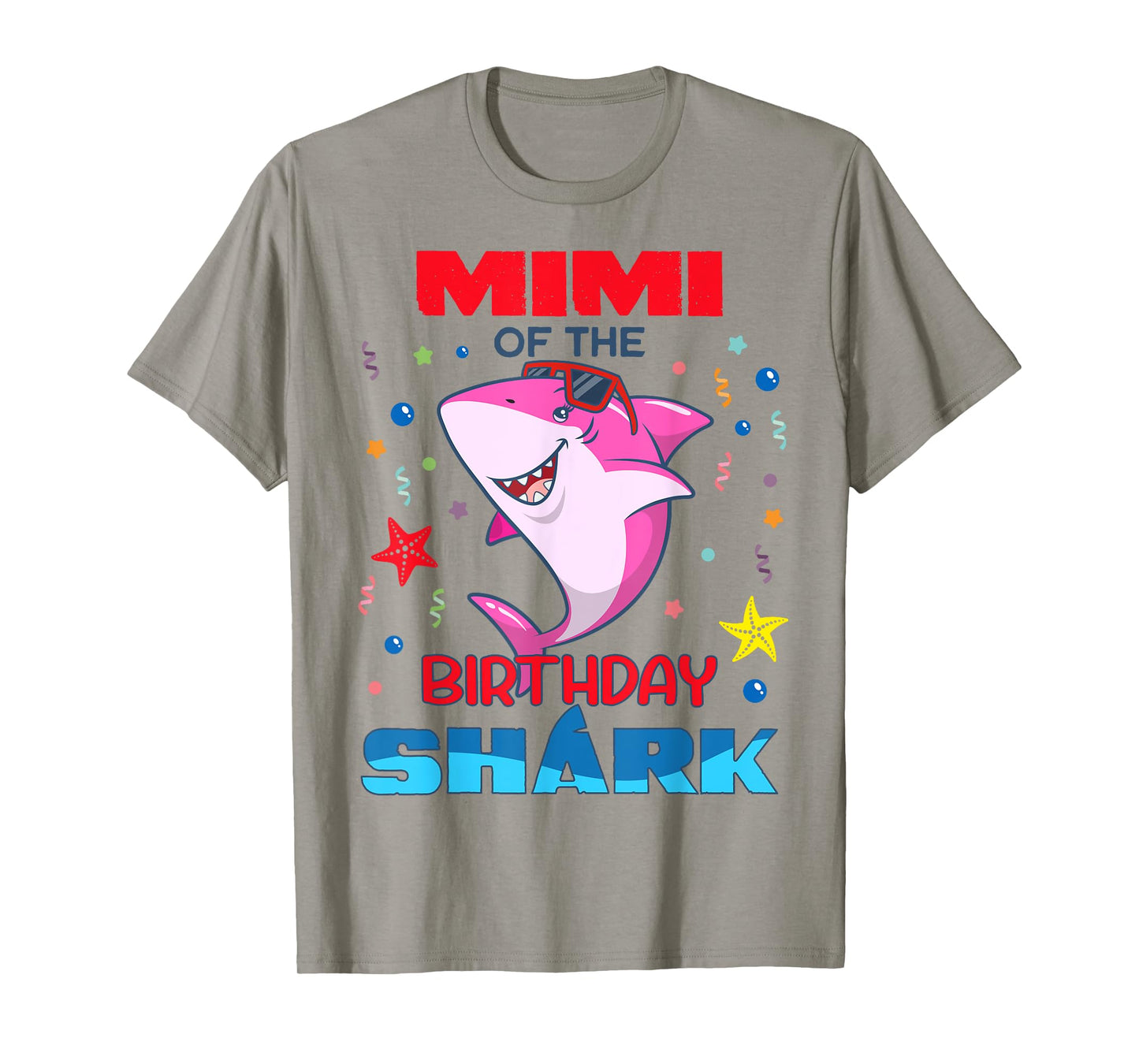 Mimi Of The Birthday Shark Kids Party Family Matching T-Shirt