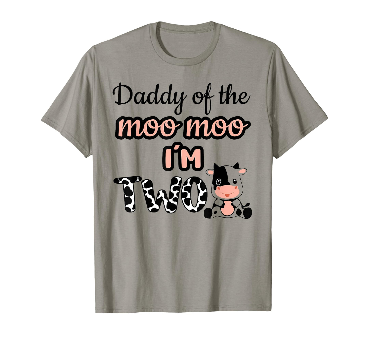 Daddy of the Moo Moo I'm Two Cow Farm Animal 2nd Birthday T-Shirt