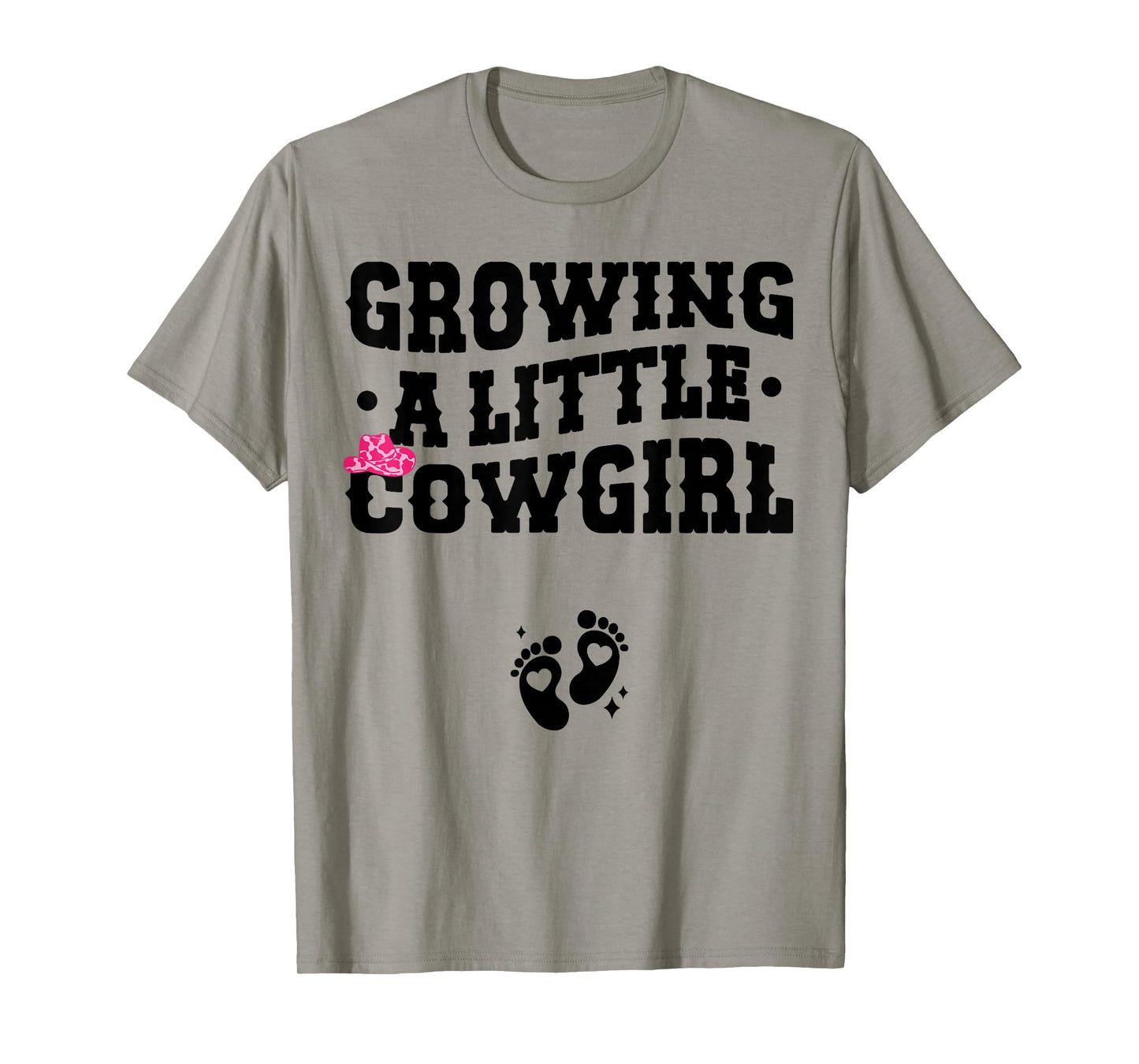 Growing a Little Cowgirl - Country Pregnancy Announcement T-Shirt