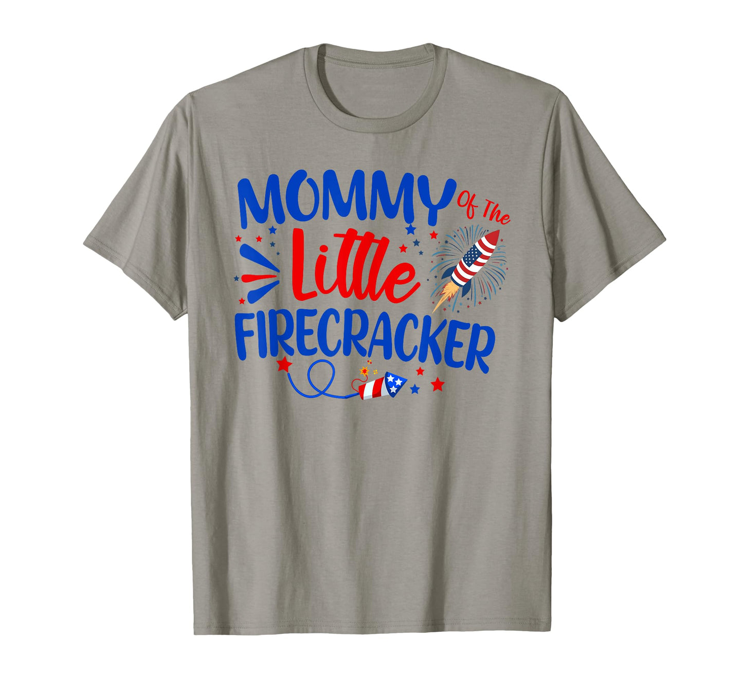 Mommy Of The Little Firecracker Family 4th of July Birthday T-Shirt