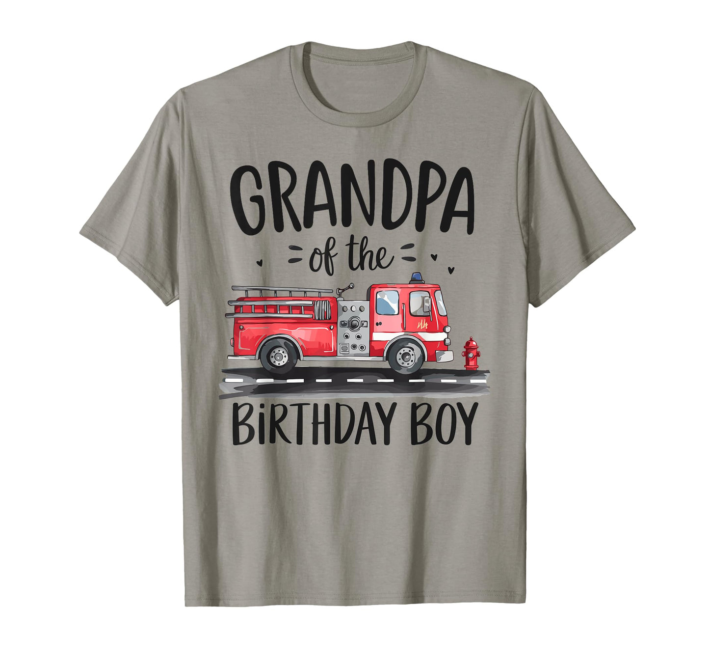 Grandpa of the Birthday Boy Fire Truck Firefighter Opa Bday T-Shirt