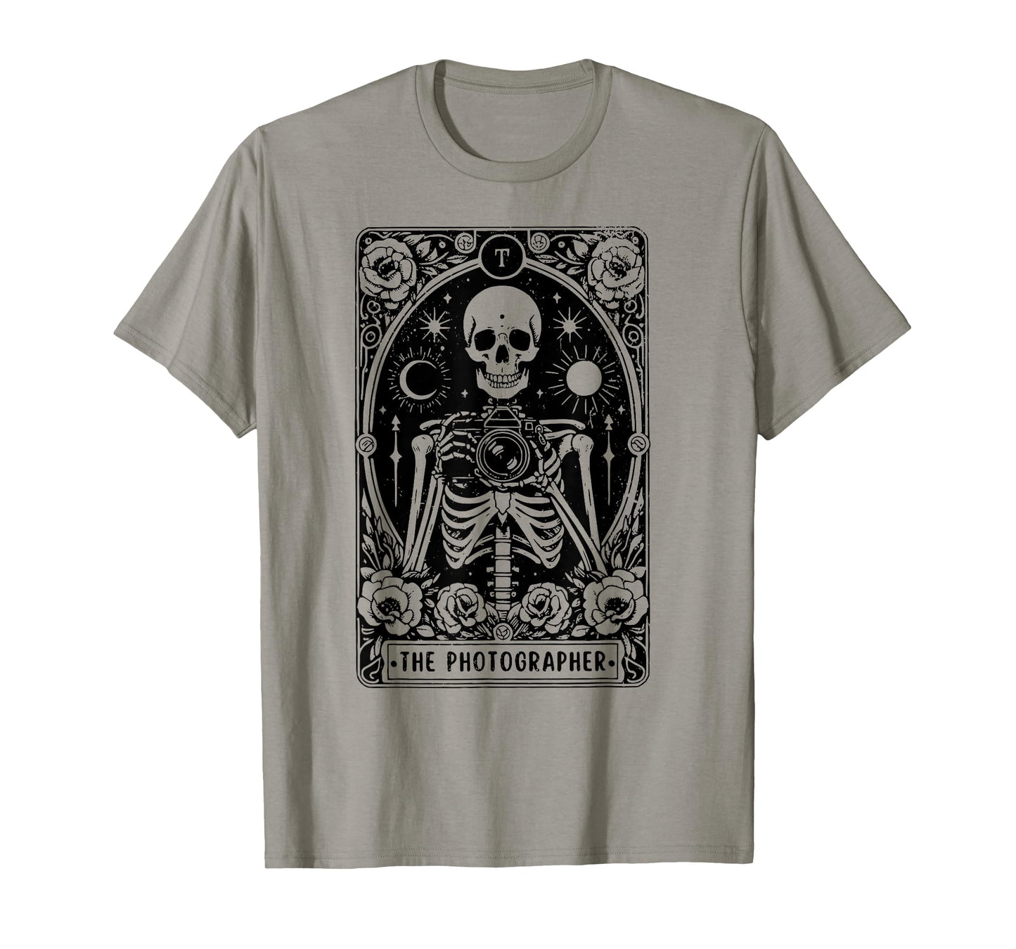 The Photographer Tarot Card, Skeleton Photography Camera T-Shirt