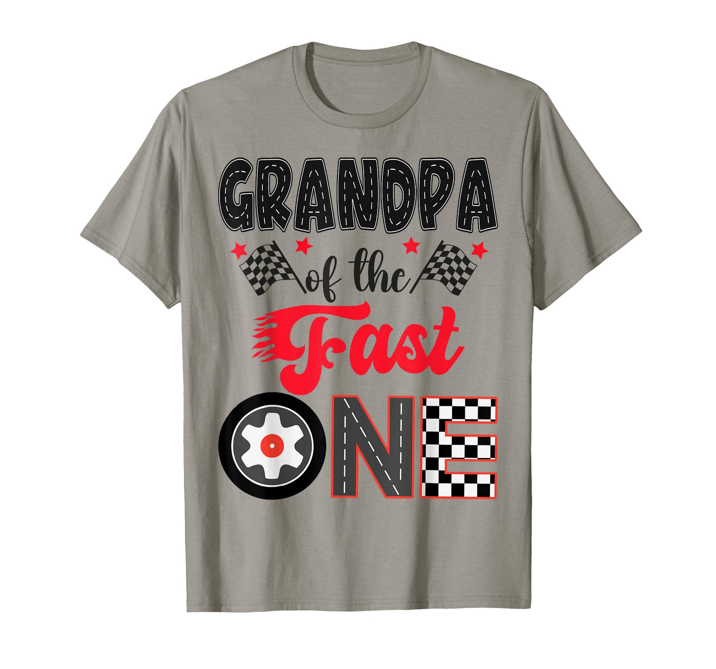 Grandpa Of The Fast One Car Racing Dad 1St Birthday Boy T-Shirt