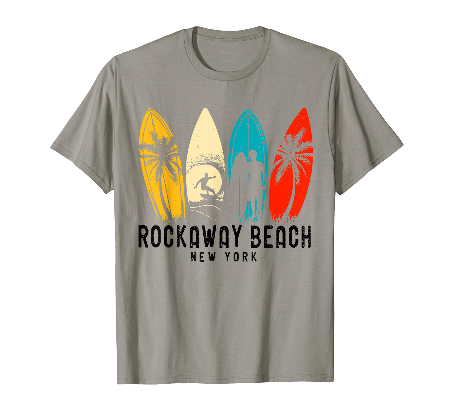 Vintage Rockaway Beach New York Surfboarder T-Shirt