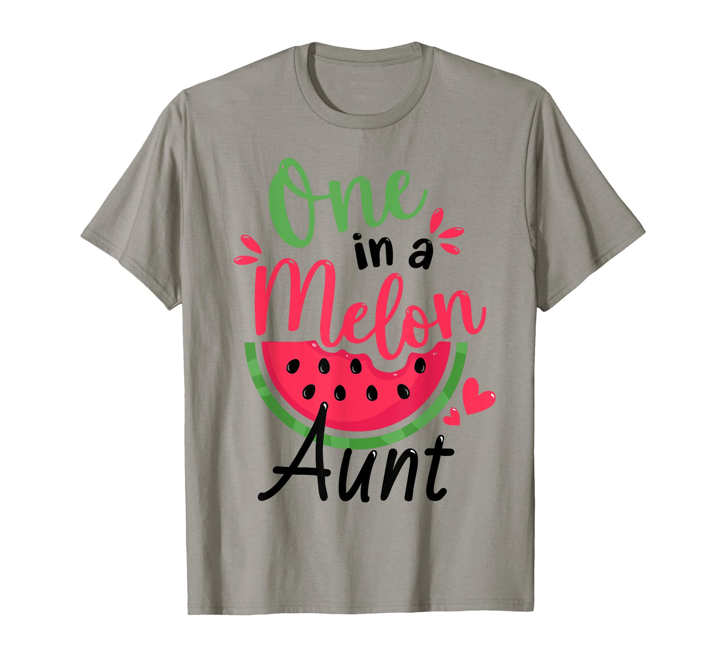 One in a Melon Aunt 1st Birthday Party Family Matching T-Shirt
