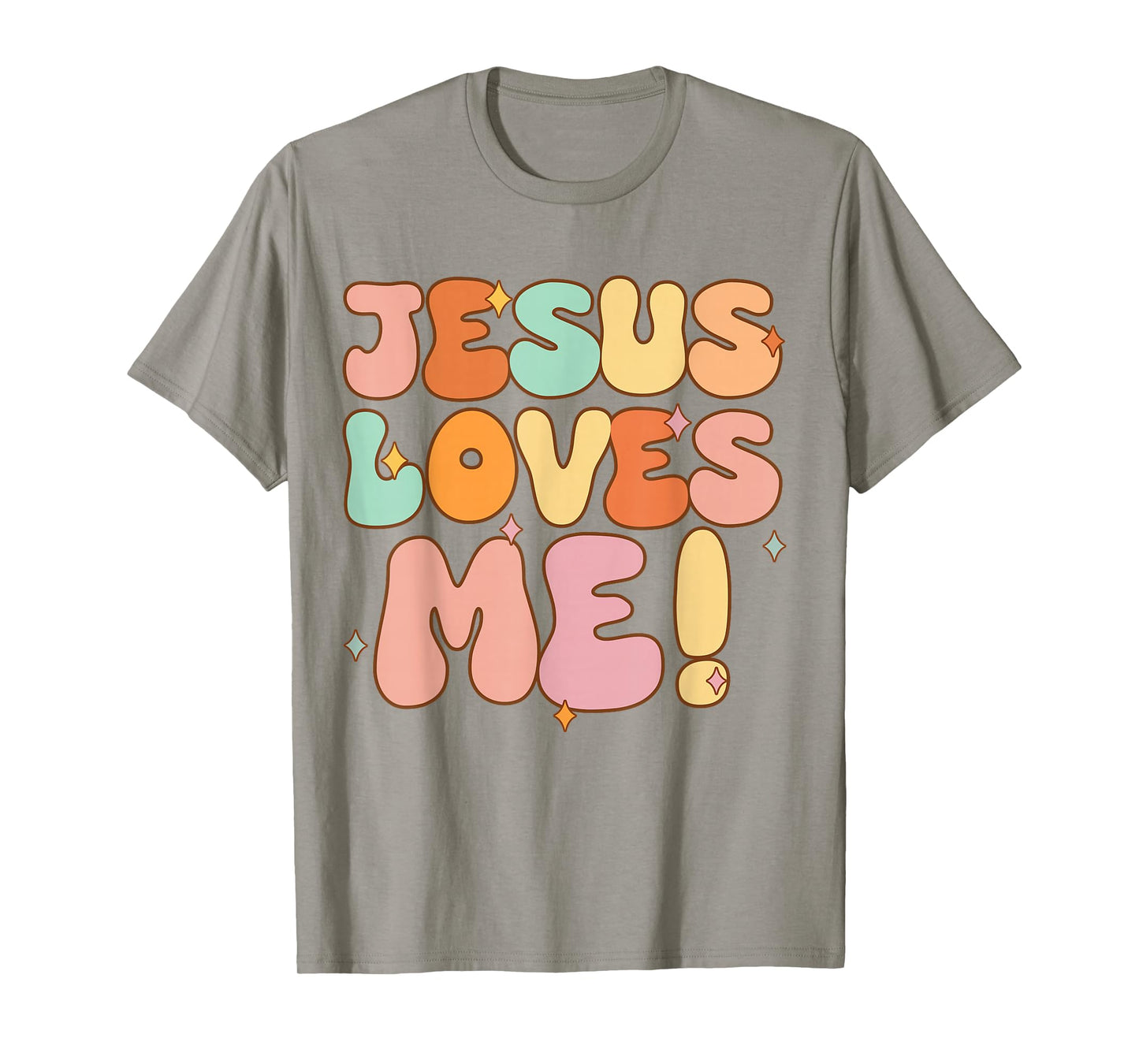 Women Jesus Loves Me-Shirt Groovy Toddler Girl Kid Christian T-Shirt