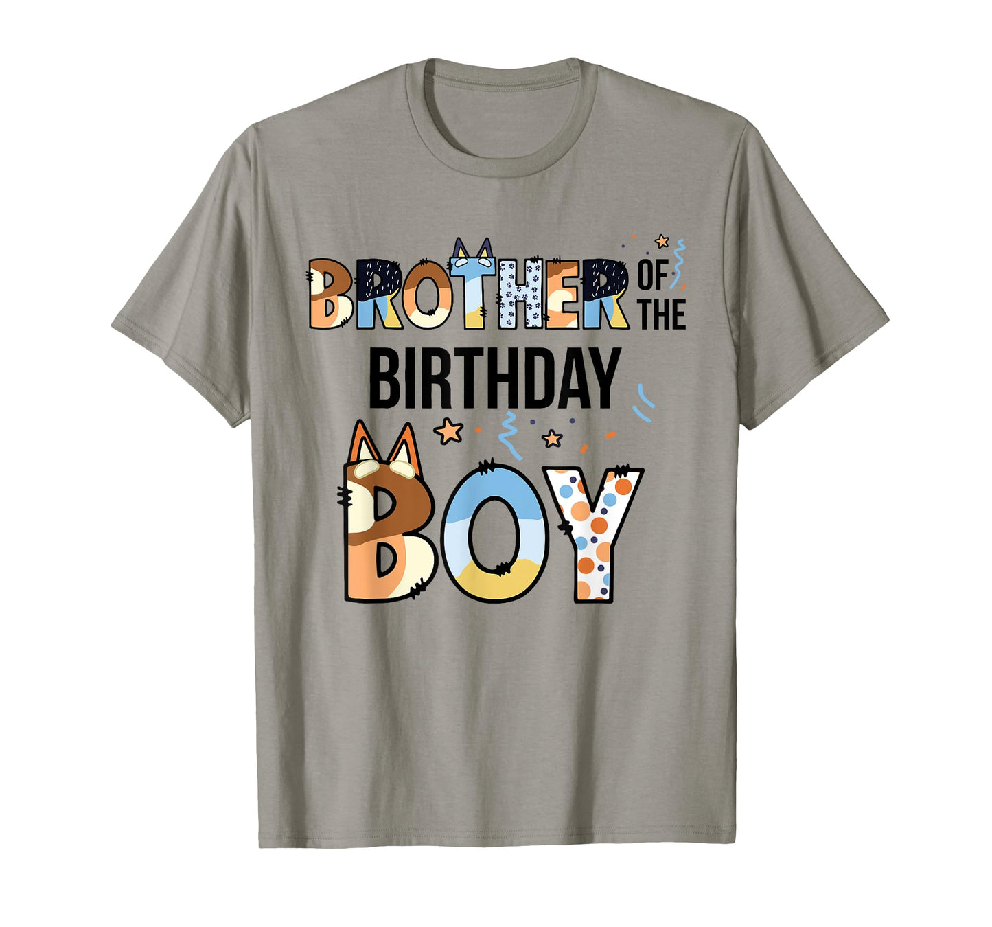 Brother Of The Birthday Boy Party Blue Dog Lover Matching T-Shirt