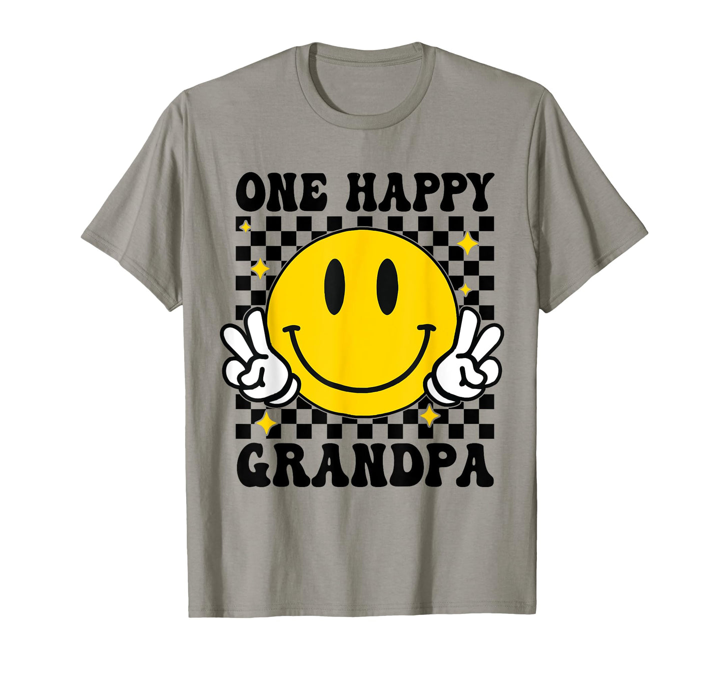 One Happy Dude Grandpa happy face 1st Birthday Family T-Shirt