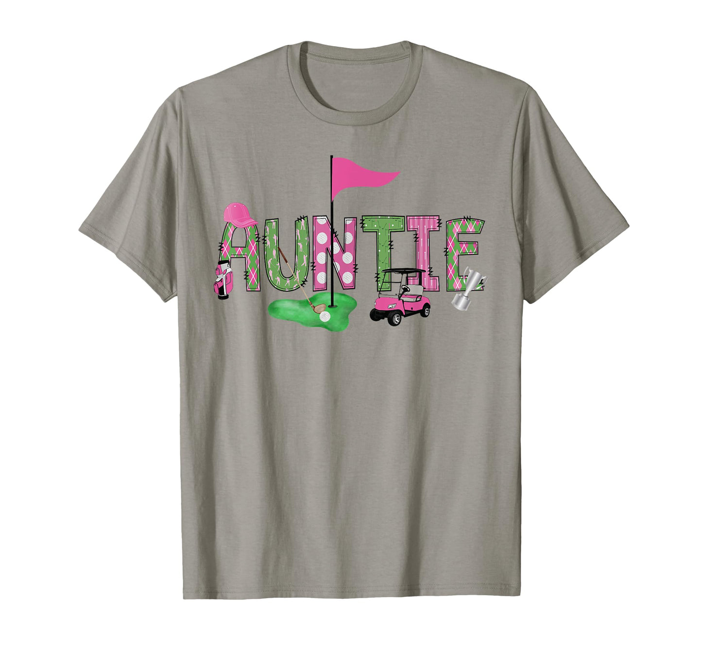 Golf Auntie Pink Hole in One Golf 1St Birthday Girl T-Shirt