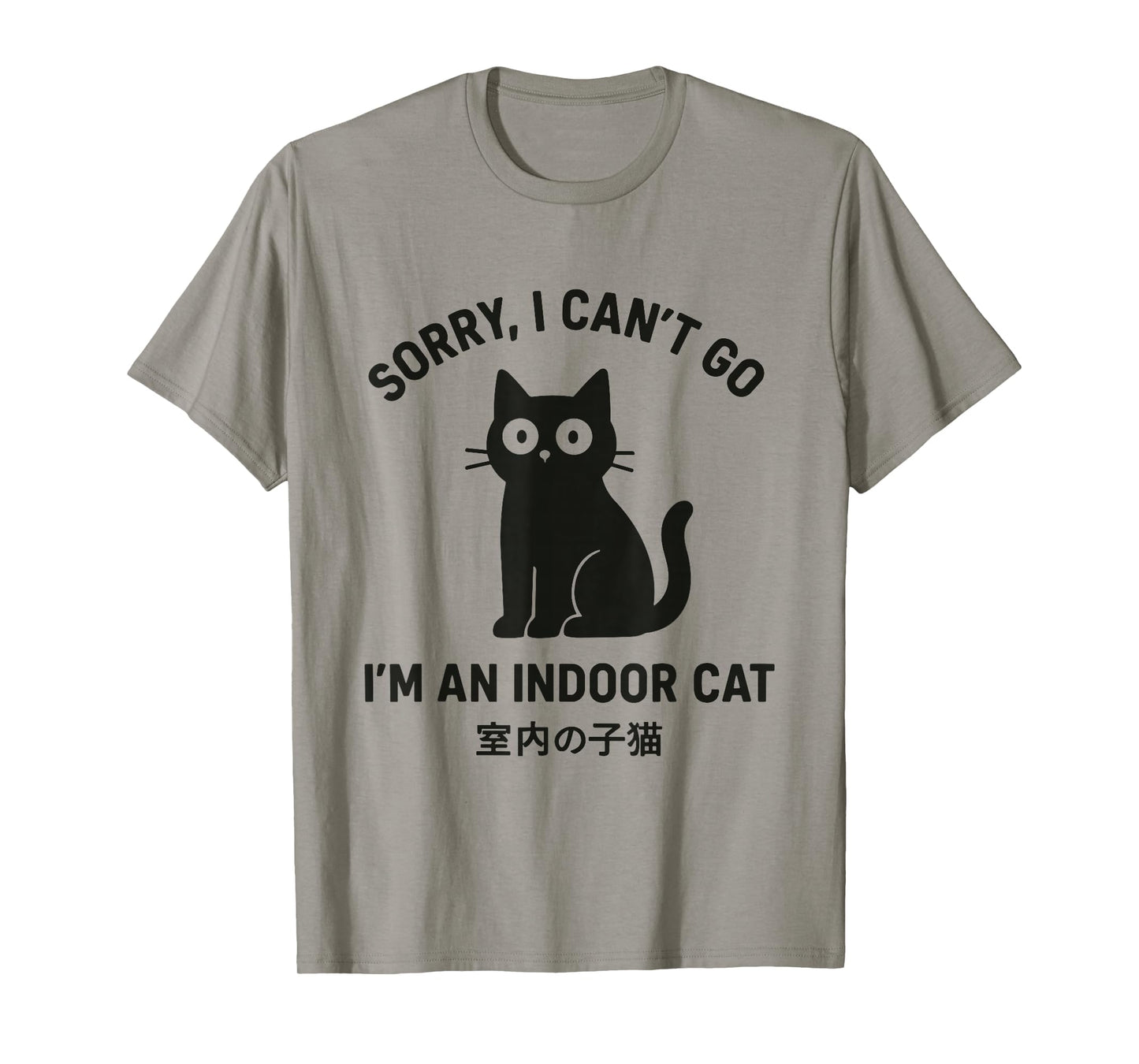 Sorry I Can’t Go I’m an Indoor Cat Funny Black Cat Lover T-Shirt