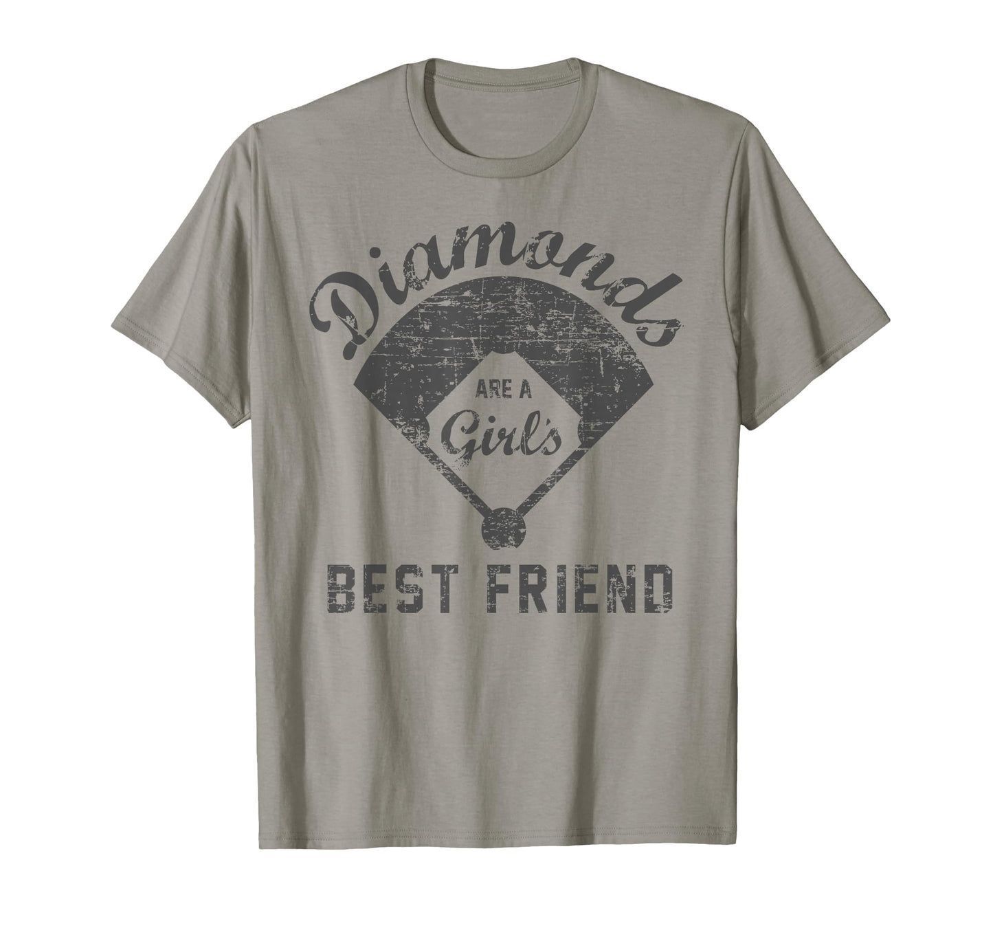 Diamonds are a Girl's Best Friend Shirt Softball Mom Gift T-Shirt