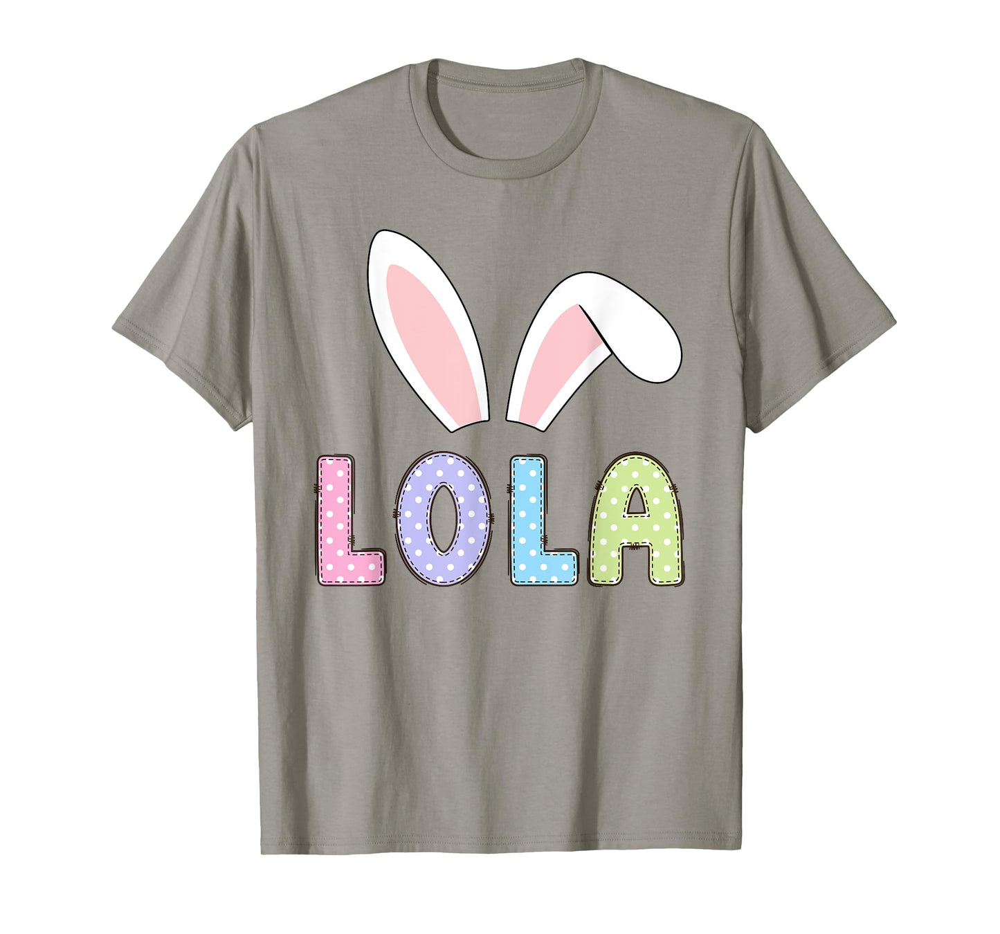 Cute Lola Happy Easter Bunny Matching Family Outfit T-Shirt