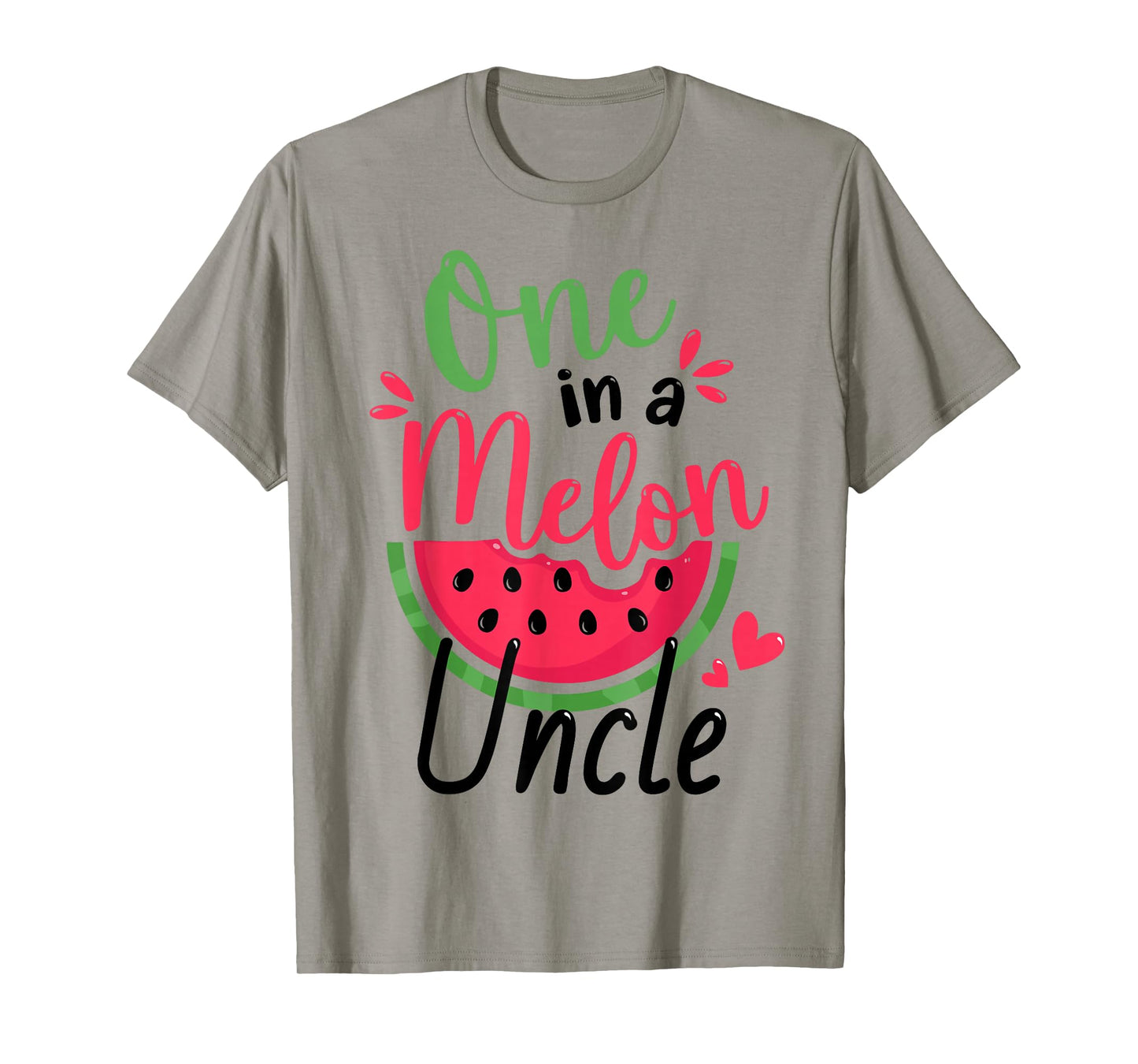 One in a Melon Uncle 1st Birthday Party Family Matching T-Shirt
